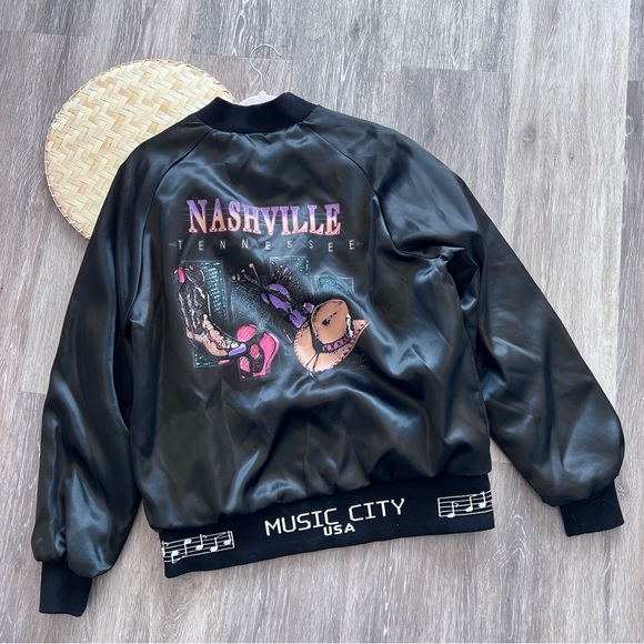 Vintage Jackets & Blazers - Vintage 80’s Nashville Tennessee satin bomber jacket